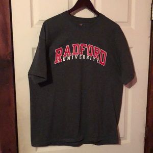 Radford University Gray Logo T-Shirt Mens XL Radford Virginia VA